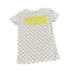Kids Checkered Sonic Tee - White and Yellow